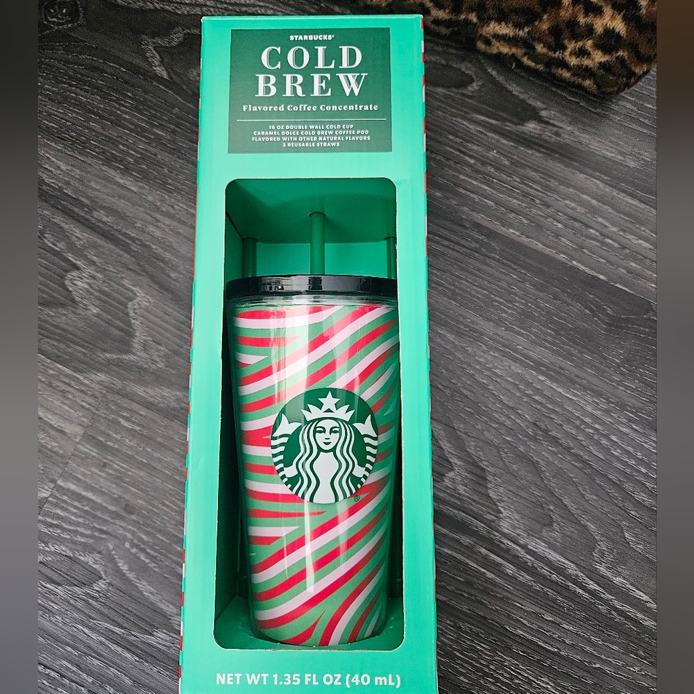 Starbucks Cold Cup with extra reusable straws and sample coffee pod
